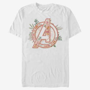Queens Marvel Classic - Avenger Floral Unisex T-Shirt White