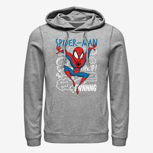 Queens Marvel Spider-Man Classic - Spidey Doodle Thoughts Unisex Hoodie Heather Grey