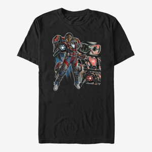 Queens Marvel Black Panther: Wakanda Forever - Iron Heart Hero Panels Unisex T-Shirt Black