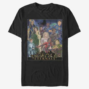 Queens Marvel The Eternals - ETERNALS GOLD FRAME POSTER Unisex T-Shirt Black