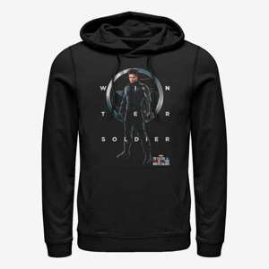 Queens Marvel The Falcon and the Winter Soldier - WINTER SOLDIER GRID TEXT Unisex Hoodie Black