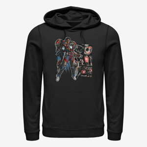 Queens Marvel Black Panther: Wakanda Forever - Iron Heart Hero Panels Unisex Hoodie Black