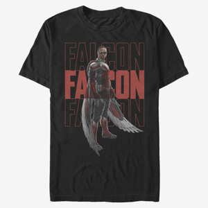 Queens Marvel The Falcon and the Winter Soldier - FALCON REPEATING Unisex T-Shirt Black
