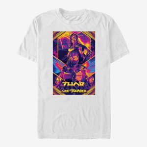 Queens Marvel Thor: Love and Thunder - Neon Poster Unisex T-Shirt White