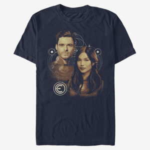 Queens Marvel: Eternals - Sersi and Ikaris Unisex T-Shirt Navy Blue