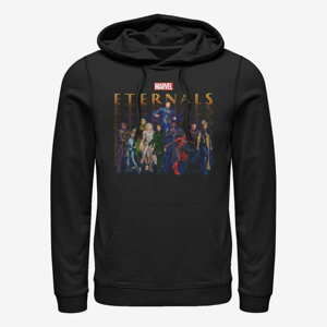 Queens Marvel The Eternals - ETERNALS GROUP REPEATING Unisex Hoodie Black