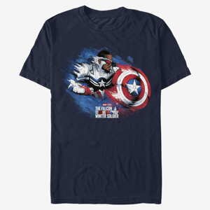 Queens Marvel The Falcon and the Winter Soldier - Shield Protection Unisex T-Shirt Navy Blue