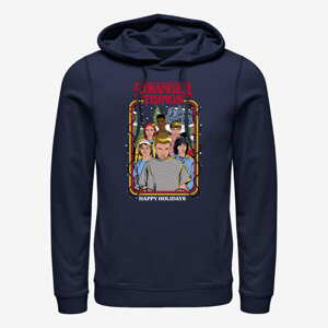 Queens Netflix Stranger Things - Snowy Group Unisex Hoodie Navy Blue