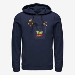 Queens Pixar Toy Story - Slinky Dog Faux Pocket Unisex Hoodie Navy Blue