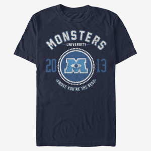 Queens Pixar Monster's Inc. - Badge Unisex T-Shirt Navy Blue