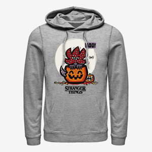 Queens Netflix Stranger Things - Demodog Jackolantern Unisex Hoodie Heather Grey