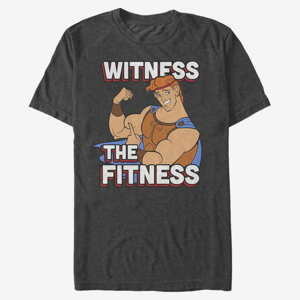 Queens Pixar Hercules - Witness the Fitness Unisex T-Shirt Dark Heather Grey