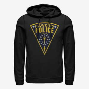 Queens Netflix Stranger Things - Hawkins Police Seal Unisex Hoodie Black