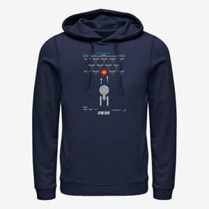 Queens Paramount Star Trek - Pixel Fighter Unisex Hoodie Navy Blue