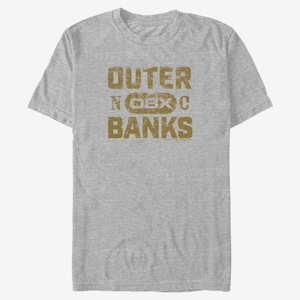 Queens Netflix Outer Banks - Distressed Type Unisex T-Shirt Heather Grey