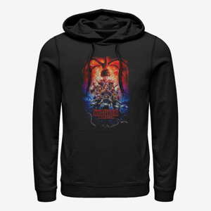 Queens Netflix Stranger Things - Group Pumpkins Poster Unisex Hoodie Black