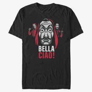 Queens Netflix Money Heist - Ciao Masked Trio Unisex T-Shirt Black