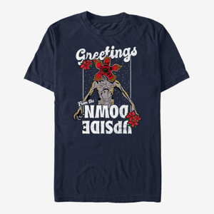 Queens Netflix Stranger Things - Demogorgon Season's Greetings Unisex T-Shirt Navy Blue