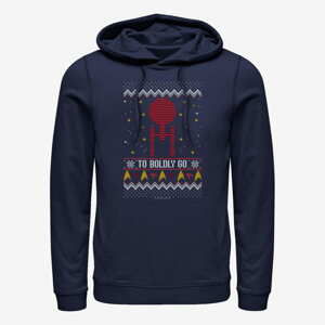 Queens Paramount Star Trek - To Boldly Sweater Unisex Hoodie Navy Blue