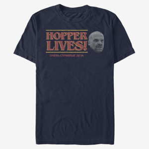 Queens Netflix Stranger Things - Stranger Things Hopper Lives Unisex T-Shirt Navy Blue