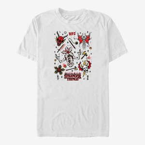 Queens Netflix Stranger Things - Stranger Flash Sheet Unisex T-Shirt White