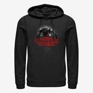 Queens Netflix Stranger Things - Logo Demo Glow Unisex Hoodie Black