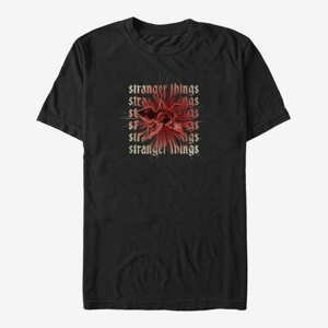 Queens Netflix Stranger Things - Demogorgon Text Stack Unisex T-Shirt Black
