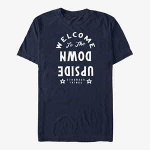 Queens Netflix Stranger Things - Welcome to the Upside Down Unisex T-Shirt Navy Blue