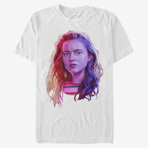 Queens Netflix Stranger Things - Max Big Face Unisex T-Shirt White