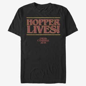 Queens Netflix Stranger Things - Hopper Stranger Things Unisex T-Shirt Black