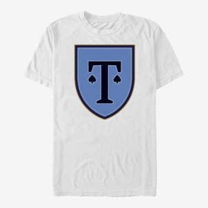 Queens Netflix Heartstopper - Truham Spade Crest Unisex T-Shirt White