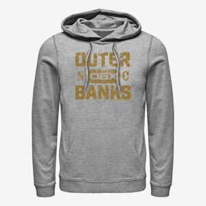 Queens Netflix Outer Banks - Distressed Type Unisex Hoodie Heather Grey