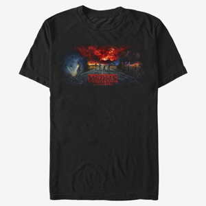 Queens Netflix Stranger Things - Stranger Tryptych Unisex T-Shirt Black