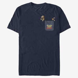 Queens Pixar Toy Story - Slinky Dog Faux Pocket Unisex T-Shirt Navy Blue