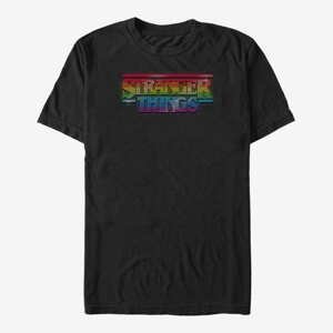 Queens Netflix Stranger Things - Shiny ST Logo Unisex T-Shirt Black