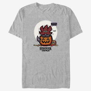 Queens Netflix Stranger Things - Demodog Jackolantern Unisex T-Shirt Heather Grey