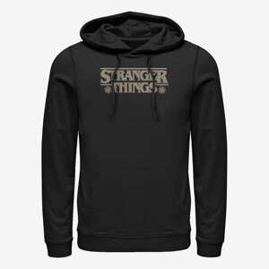 Queens Netflix Stranger Things - Knitted Logo Unisex Hoodie Black