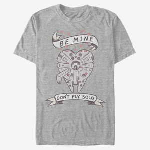 Queens Star Wars: Classic - Be Mine Falcon Unisex T-Shirt Heather Grey