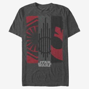 Queens Star Wars: Episode 7 - 3 Logos Unisex T-Shirt Dark Heather Grey