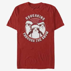 Queens Star Wars: The Force Awakens - Squeaking Through the Snow Unisex T-Shirt Red