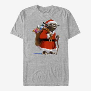 Queens Star Wars: Classic - Santa Yoda Unisex T-Shirt Heather Grey