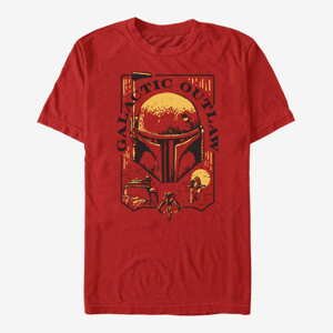 Queens Star Wars The Book Of Boba Fett - Galactic Outlaw Logo Unisex T-Shirt Red
