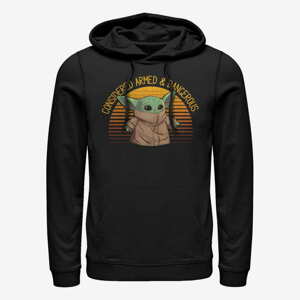 Queens Star Wars: The Mandalorian - Sunset Cute Yoda Unisex Hoodie Black