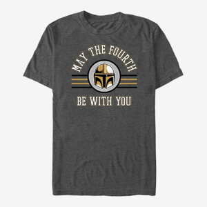 Queens Star Wars: The Mandalorian - Fourth Collegiate Unisex T-Shirt Dark Heather Grey