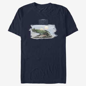 Queens Star Wars Book of Boba Fett - Ship Painted Unisex T-Shirt Navy Blue