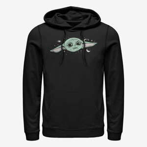 Queens Star Wars: The Mandalorian - Cute Big Face Unisex Hoodie Black