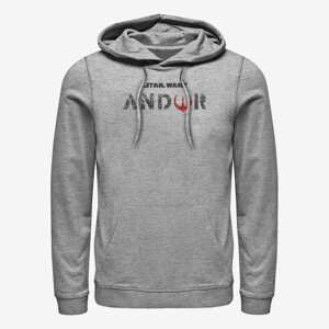 Queens Star Wars: Andor - Flat Andor Logo Unisex Hoodie Heather Grey