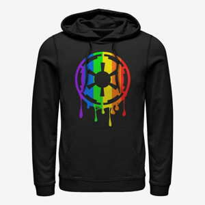 Queens Star Wars: Classic - Empire Rainbow Unisex Hoodie Black