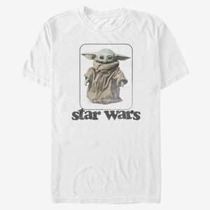 Queens Star Wars: The Mandalorian - The Child Retro No Stripes Unisex T-Shirt White