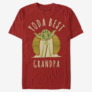 Queens Star Wars: Classic - Best Grandpa Yoda Says Unisex T-Shirt Red